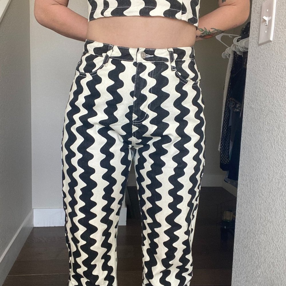 NWT Cider Wavy Retro Straight Leg Jean